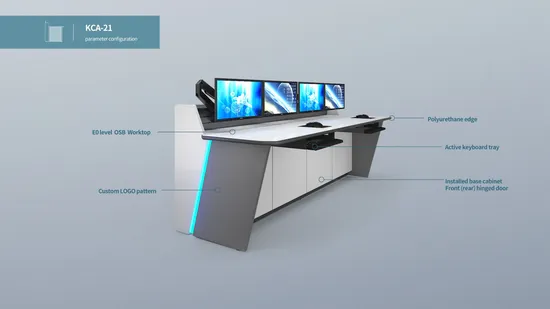 Console della sala monitor, console di comando, controllo e sala tecnica